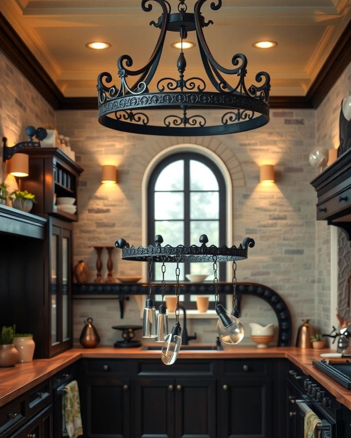 Wrought Iron Fixtures - 30 Gothic Kitchen Ideas