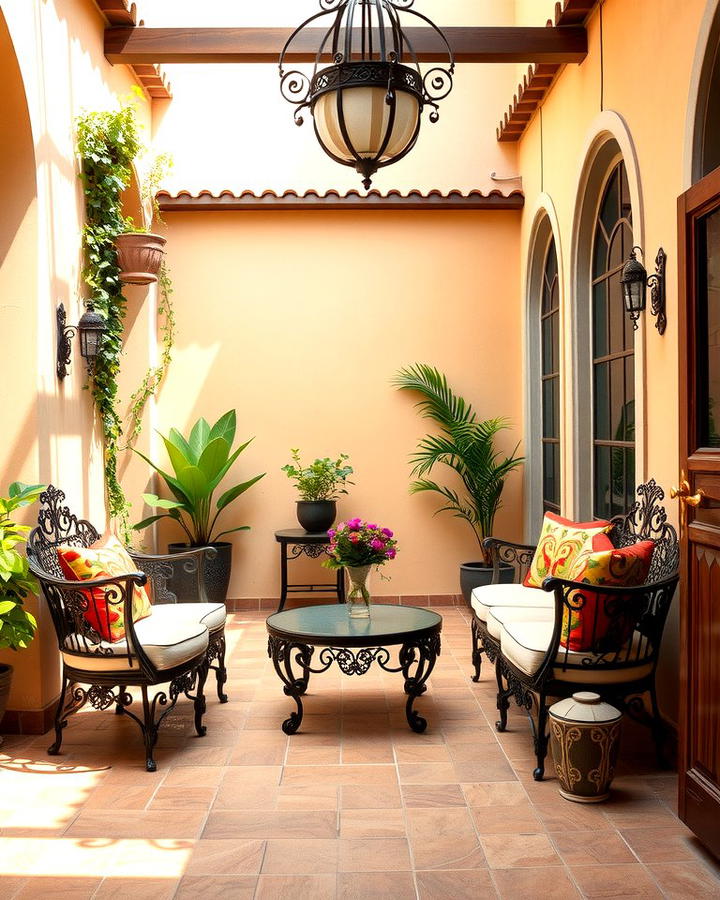 Wrought Iron Furniture - 25 spanish style patio ideas