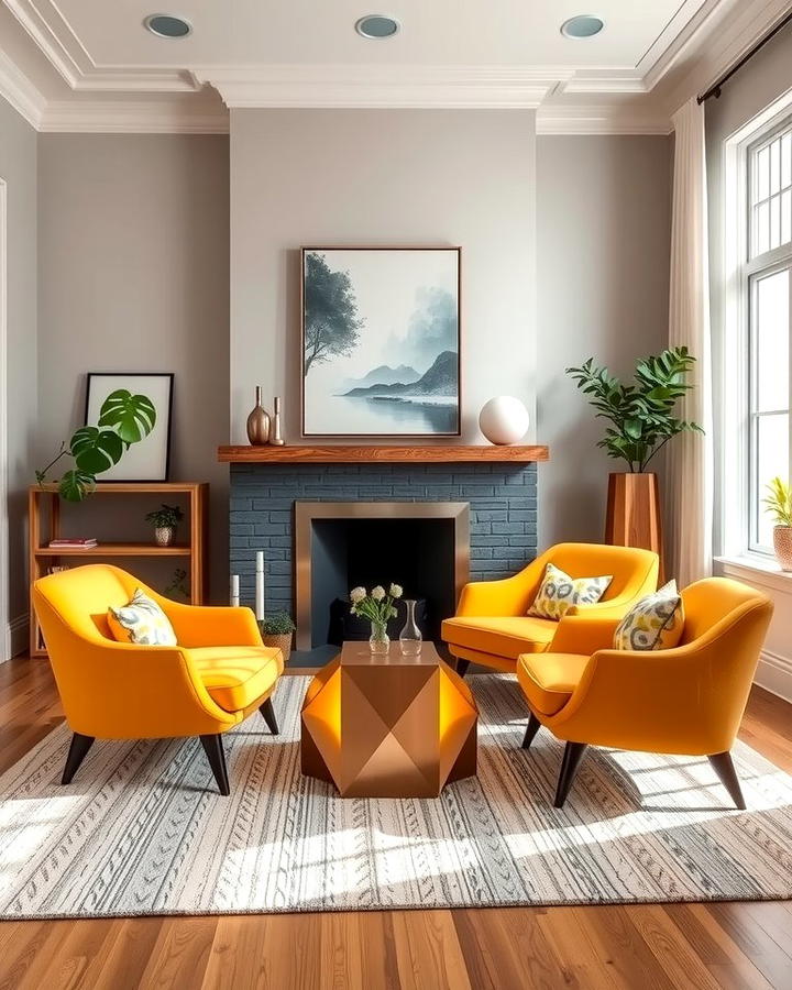 Yellow Accent Chairs for Versatility - 25 Yellow Living Room Ideas