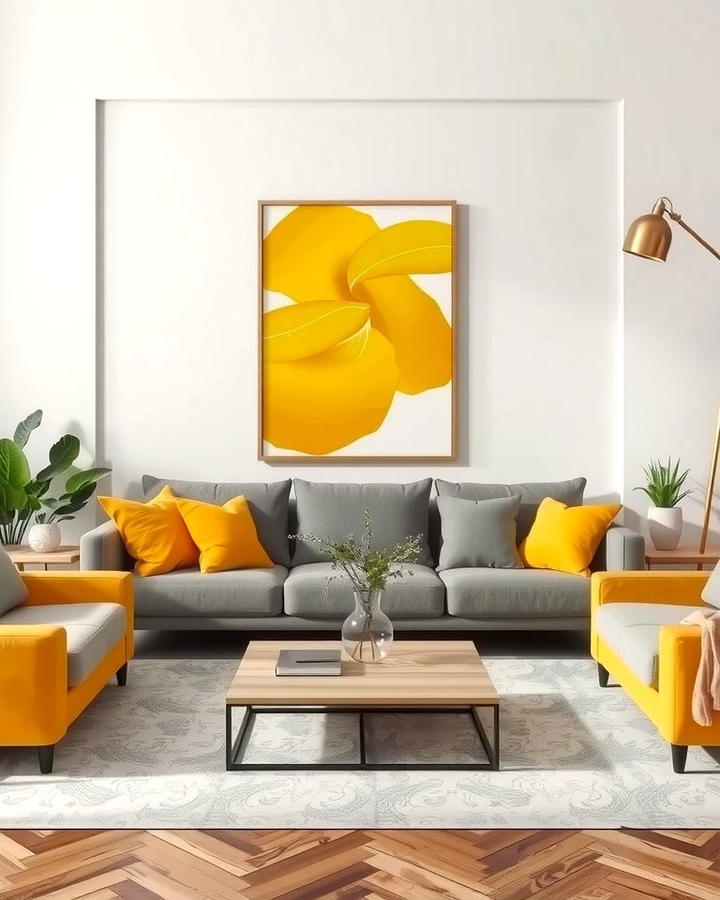 Yellow Artwork for a Creative Vibe - 25 Yellow Living Room Ideas