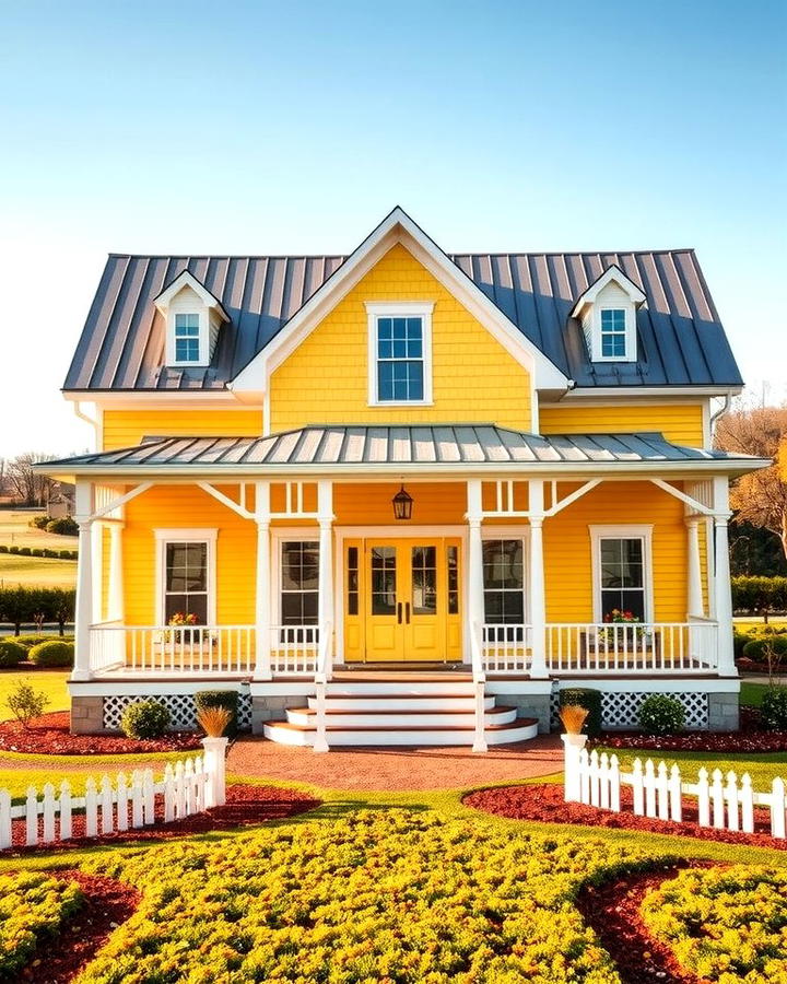 Yellow Farmhouse Design - 25 Yellow Exterior Home Ideas