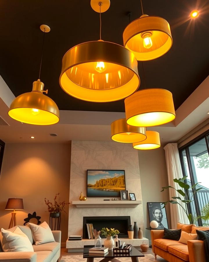 Yellow Lighting Fixtures - 25 Yellow Living Room Ideas