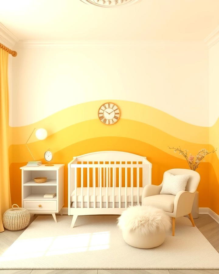 Yellow Ombre Walls - 25 Yellow Nursery Ideas