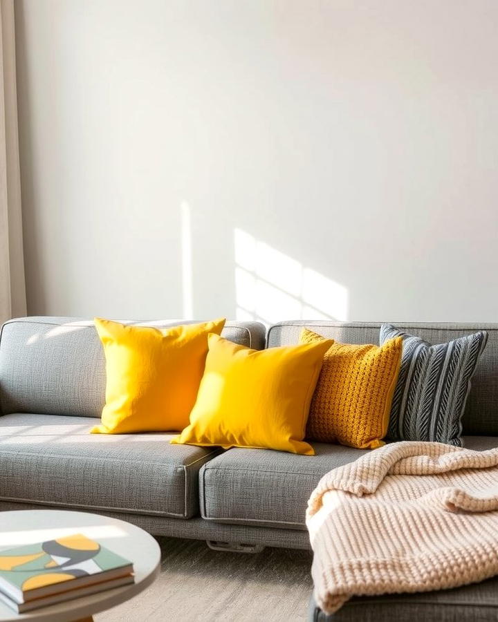 Yellow Throw Pillows for a Subtle Pop of Color - 25 Yellow Living Room Ideas