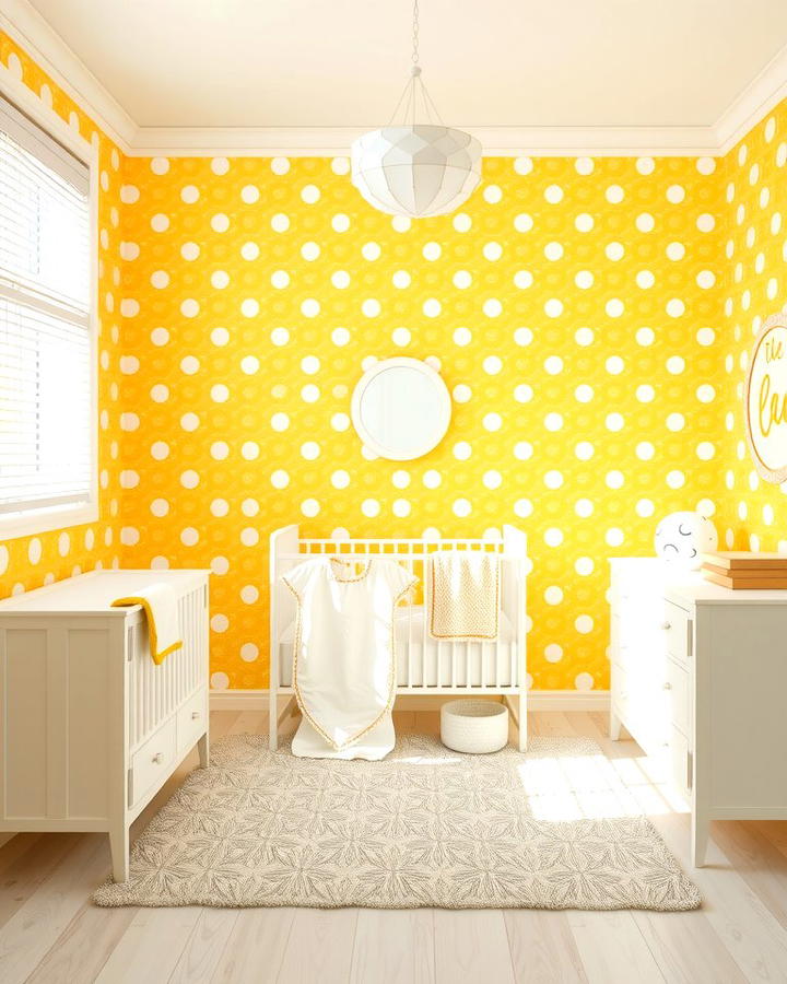 Yellow and White Polka Dot Theme - 25 Yellow Nursery Ideas