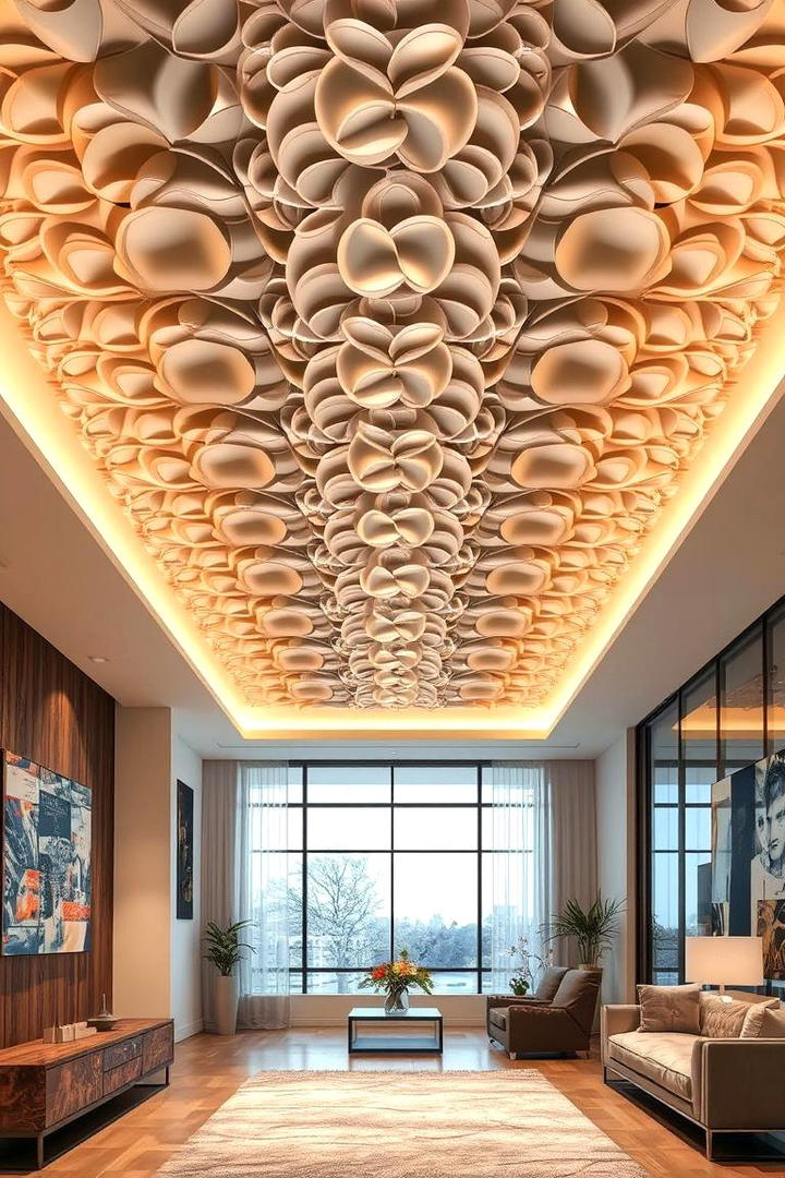 3D Textural Effects - 30 Accent Ceiling Ideas