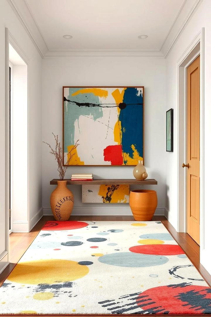 Abstract Art Expression - 30 Entryway Rug Ideas