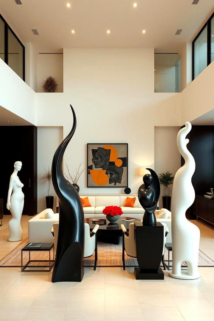 Abstract Sculptures - 30 1990s Interior Design Ideas