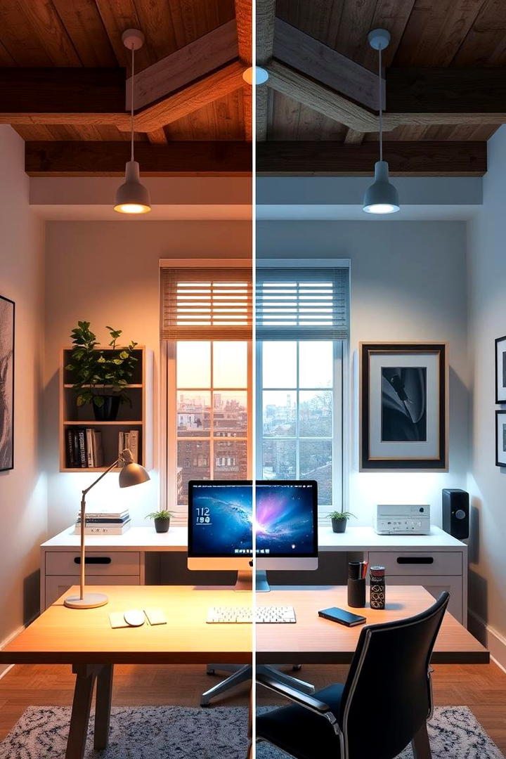 Adjustable Color Temperature - 30 Home Office Lighting Ideas