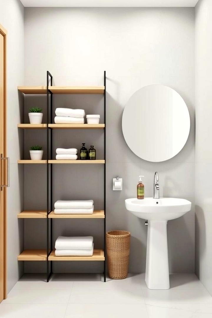 Adjustable Modular Shelves - 30 Small Bathroom Shelving Ideas