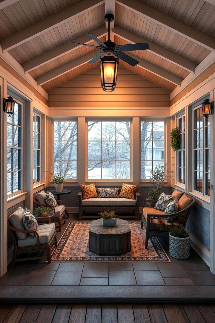 All Season Relaxation Zone - 30 Enclosed Porch Ideas