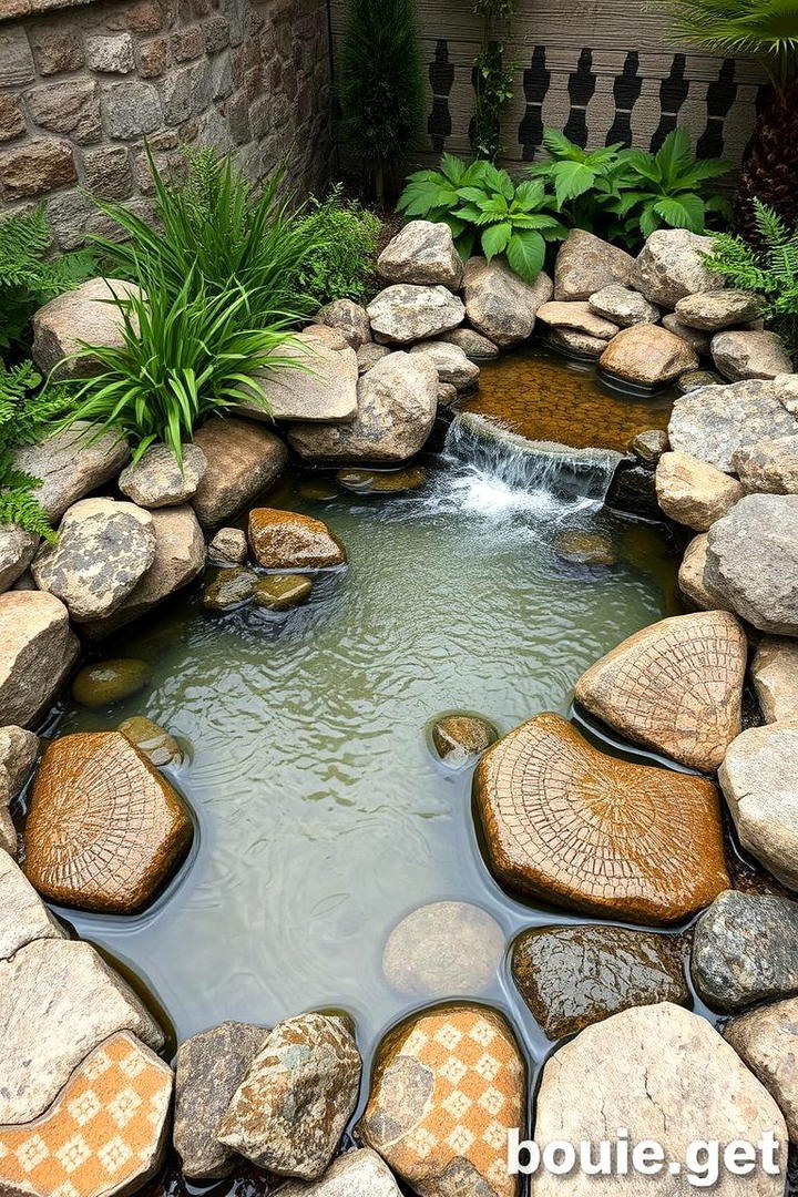 Ancient Mosaic Pond - 30 Backyard Pond Ideas