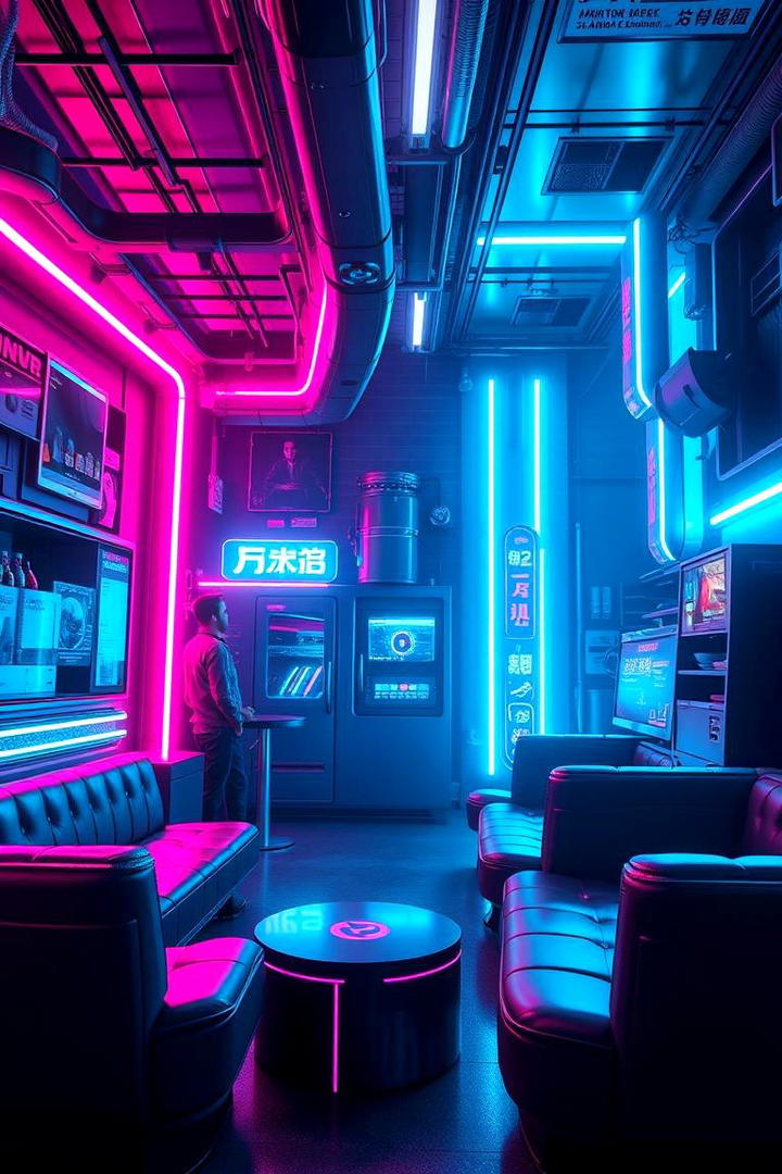 Anime Neon Nightscape - 30 Anime Room Ideas