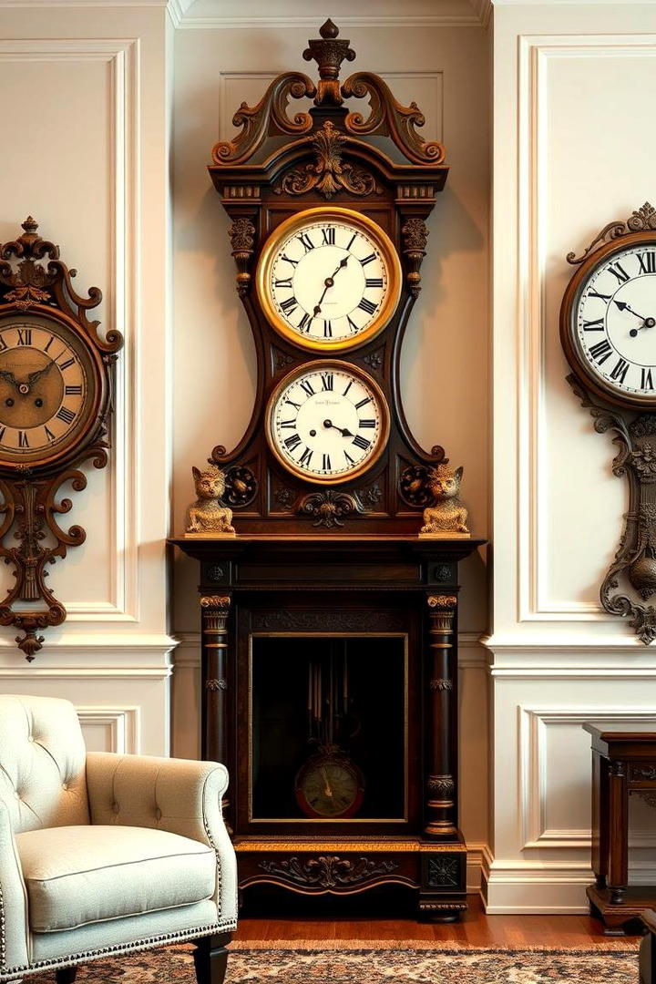 Antique Clock Accents - 30 Vintage Decor Ideas