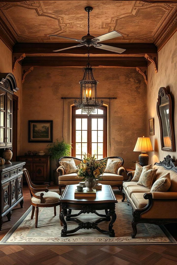 Antique Furniture Accents - 30 Tuscan Interior Design Ideas