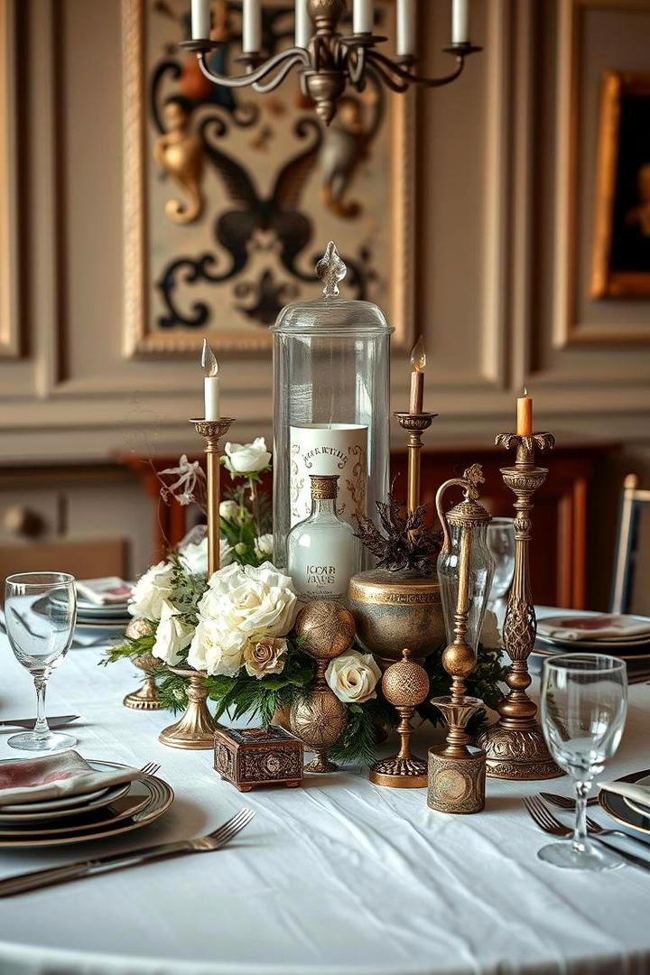 Antique Trinket Display - 30 non-floral wedding centerpiece ideas