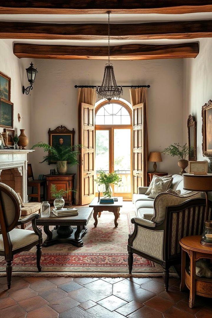 Antique and Vintage Touches - 30 Mediterranean Living Room Ideas