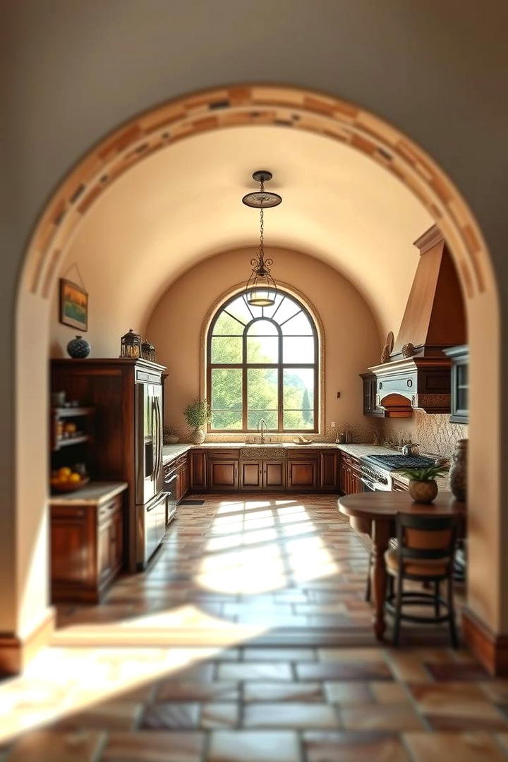 Arched Doorway Entry - 30 Tuscan Kitchen Design Ideas