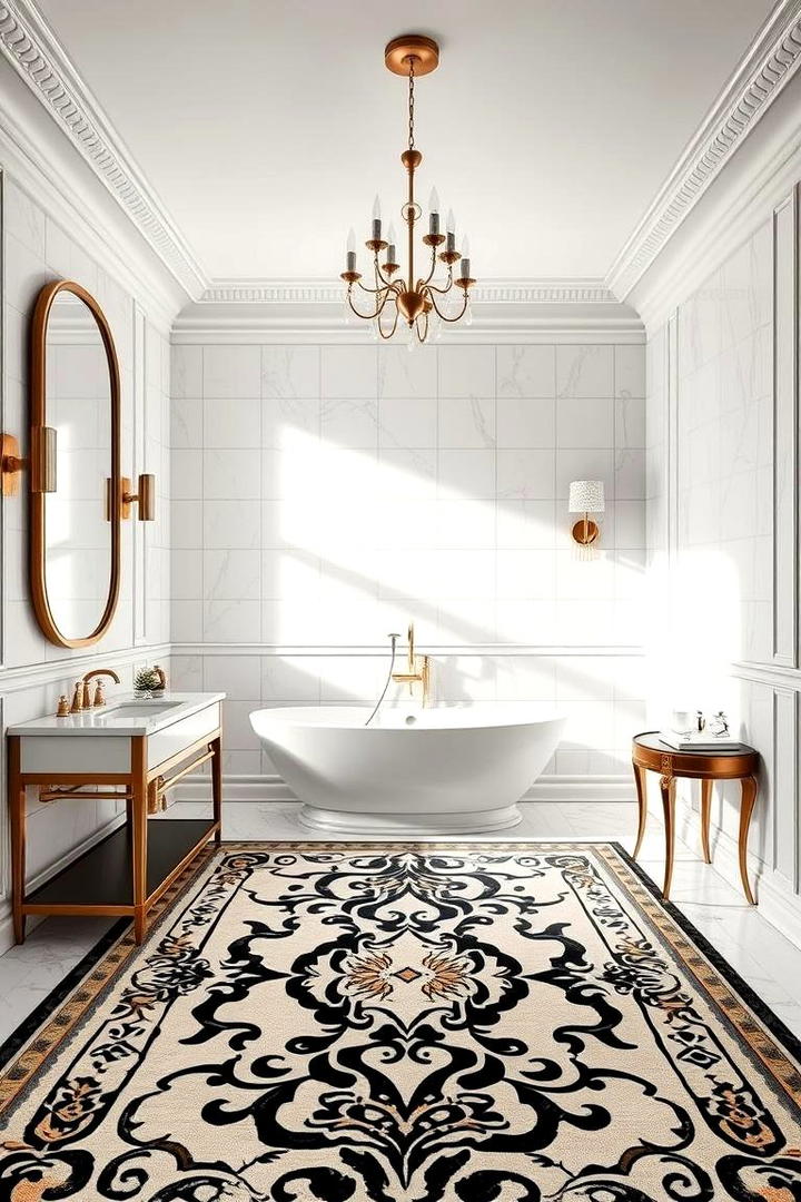 Art Deco Elegance Rug - 30 Bathroom Rug Ideas