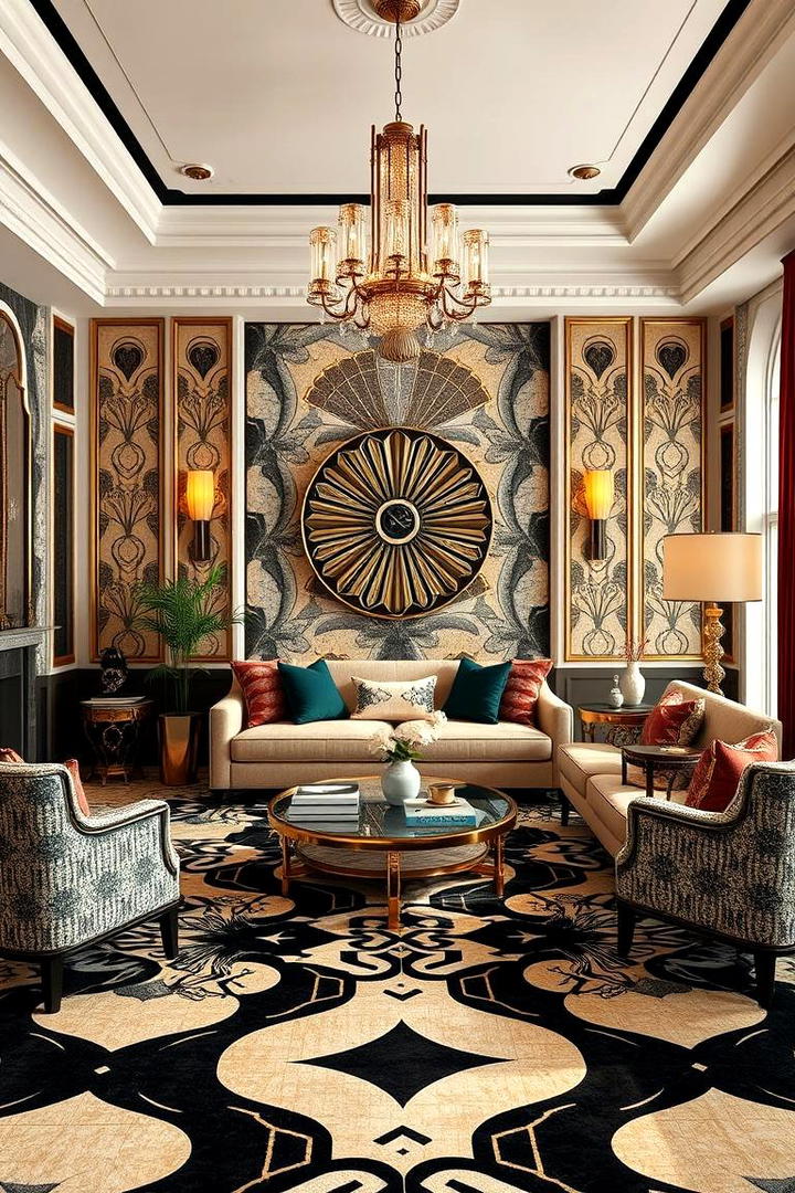 Art Deco Inspirations - 30 Glam Living Room Ideas