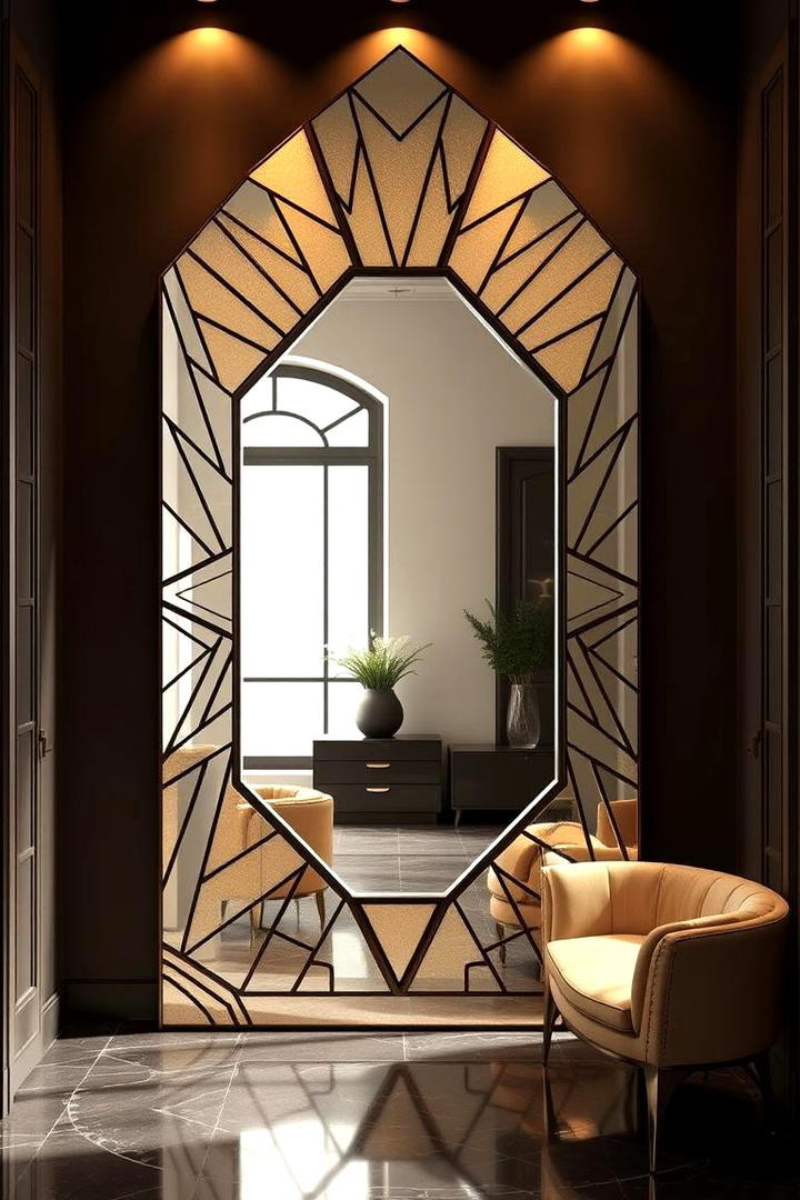 Art Deco Mirror - 30 Entryway Mirror Ideas