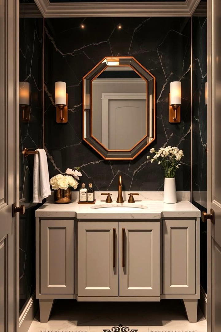 Art Deco Vanity Elegance - 30 Small Bathroom Vanity Ideas