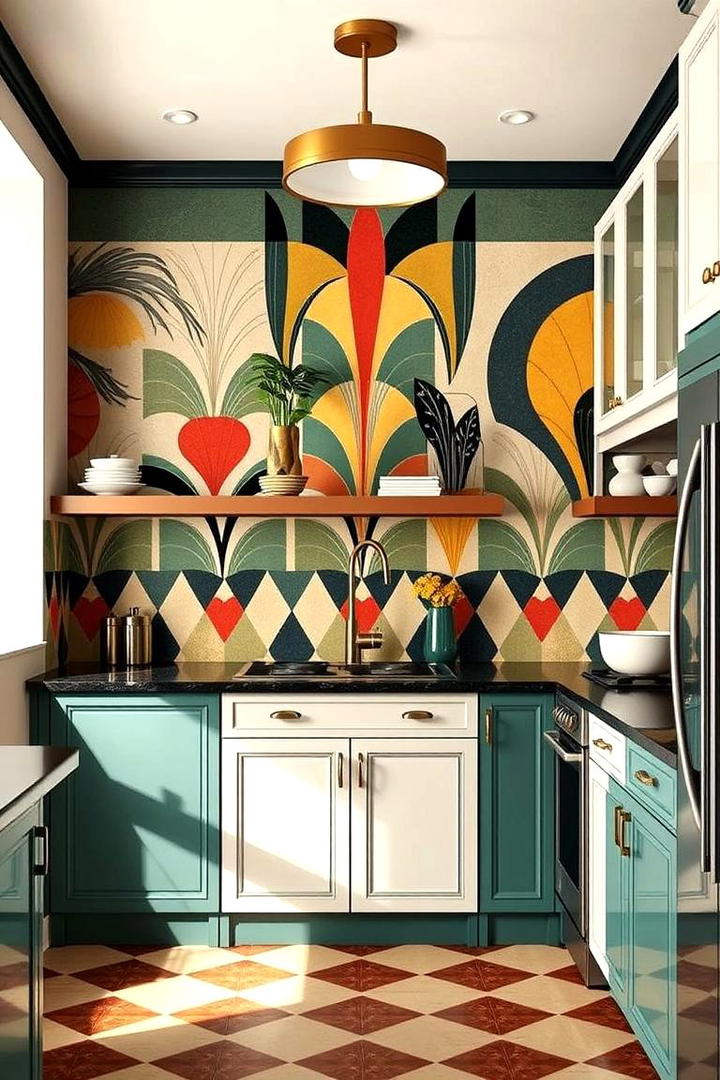 Artful Wall Murals - 30 Art Deco Kitchen Ideas