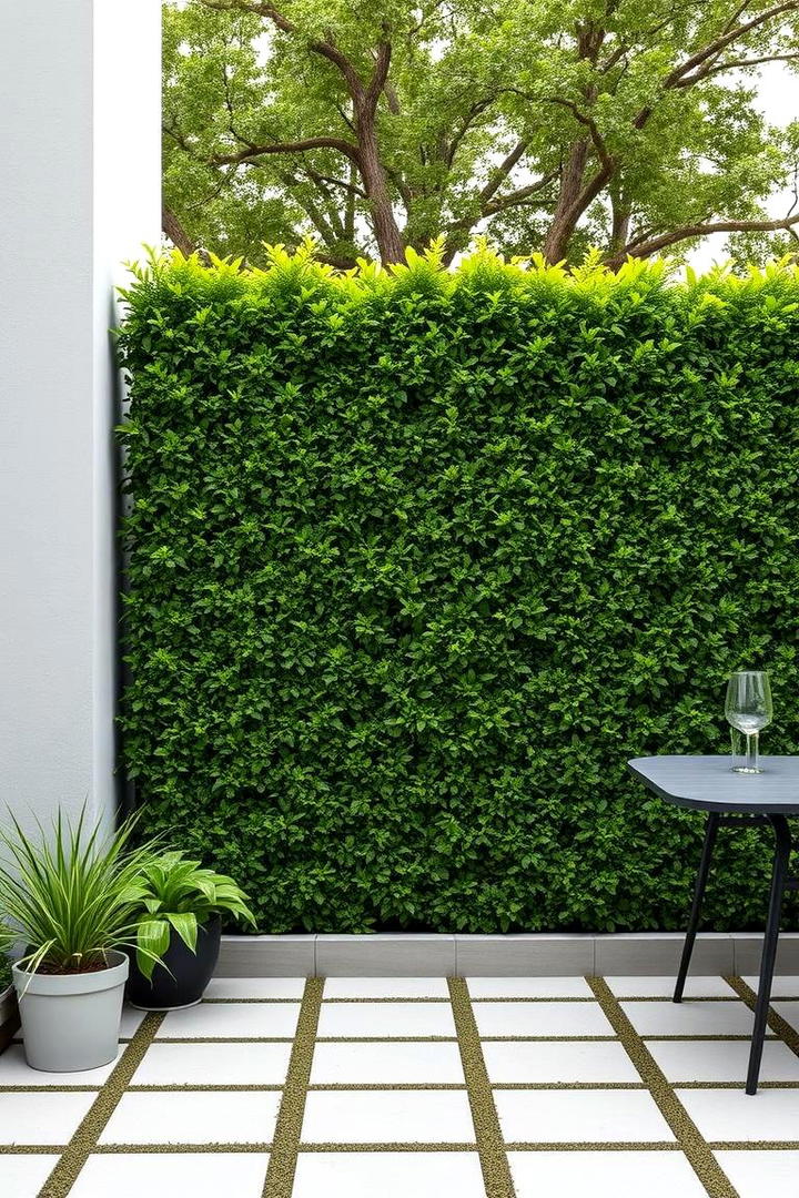 Artificial Green Wall - 30 Backyard Privacy Ideas