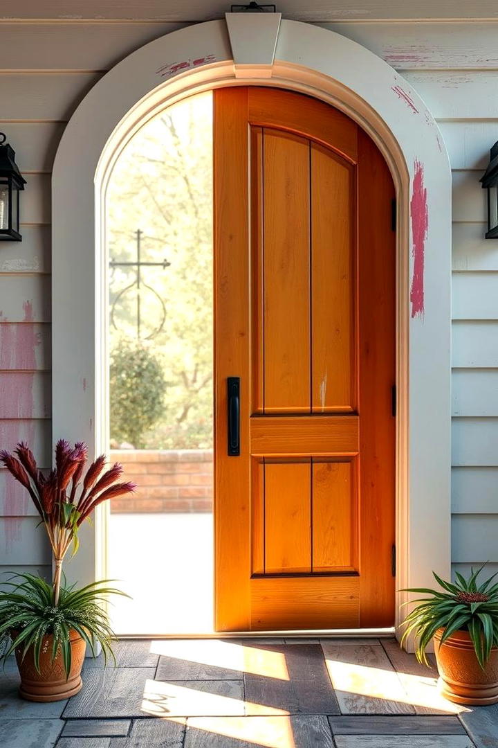 Artisan Painted Front Door - 30 Farmhouse Front Door Ideas