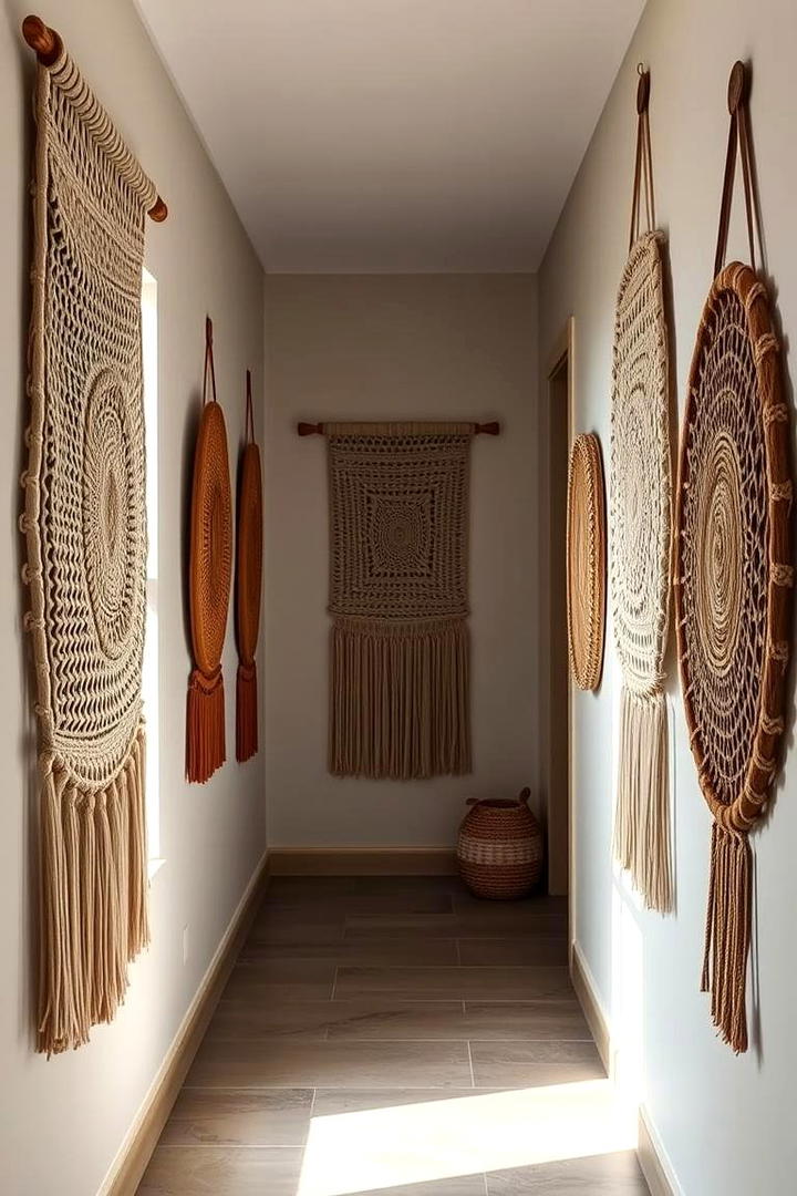 Artisanal Wall Hangings - 30 Hallway Decor Ideas