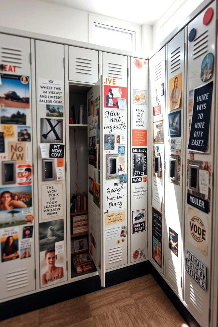 Artistic Collage Panels - 30 Locker Decor Ideas