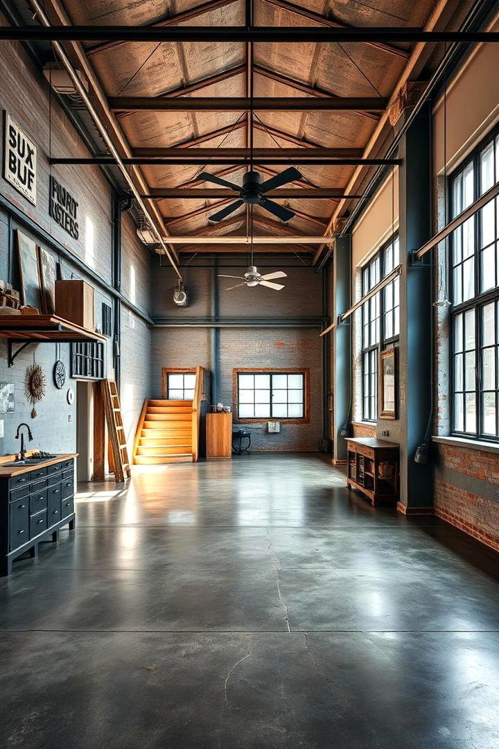 Artistic Industrial Edge - 30 Floor and Wall Color Ideas