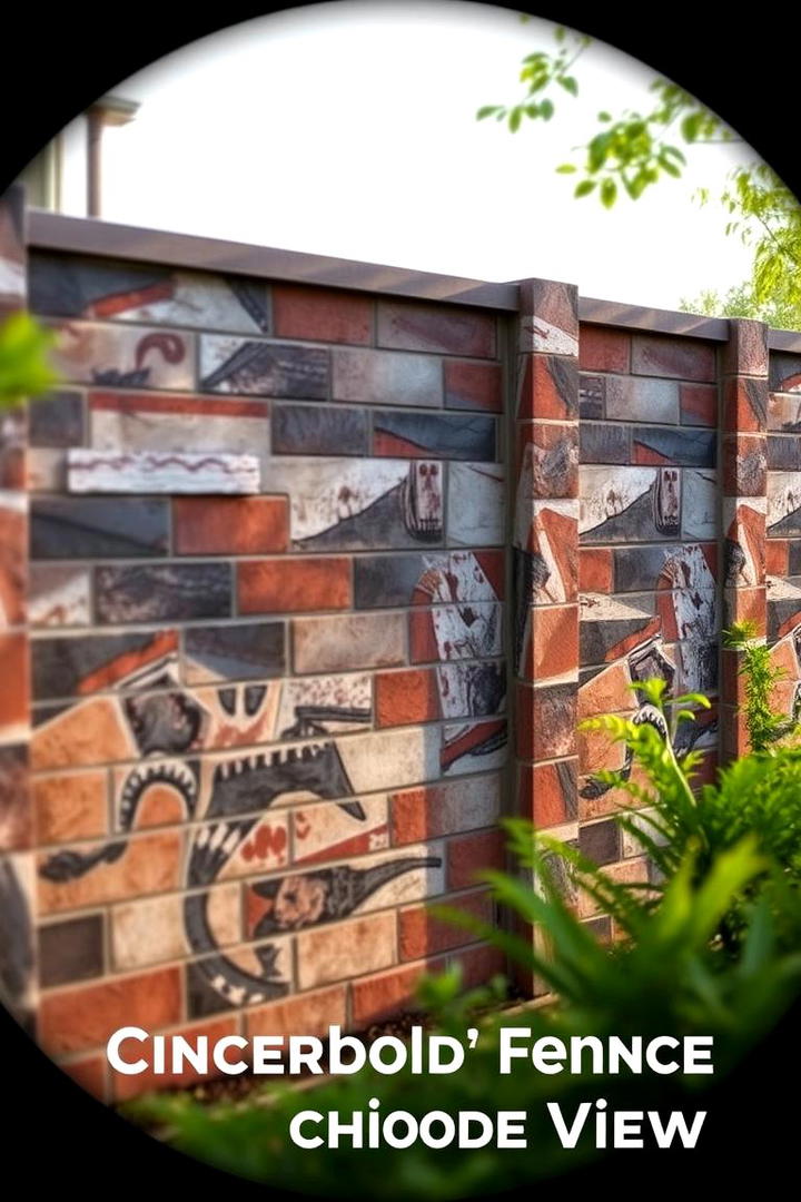 Artistic Insulation Feature - 30 Cinder Block Fence Ideas