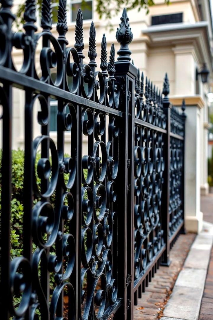 Artistic Ironwork Fence - 30 Decorative Fence Ideas