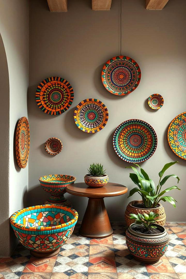 Artistic Mosaic Dough Bowl Designs - 30 Dough Bowl Decor Ideas