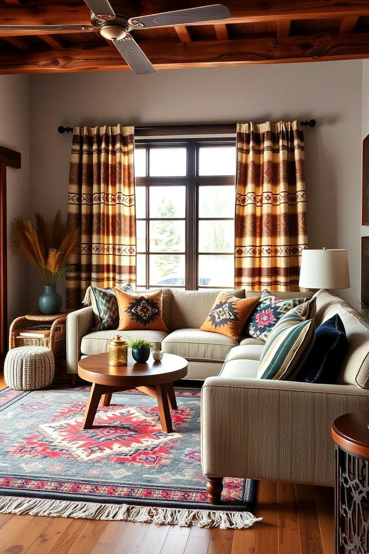 Artistic Native Patterns - 30 Western Living Room Ideas