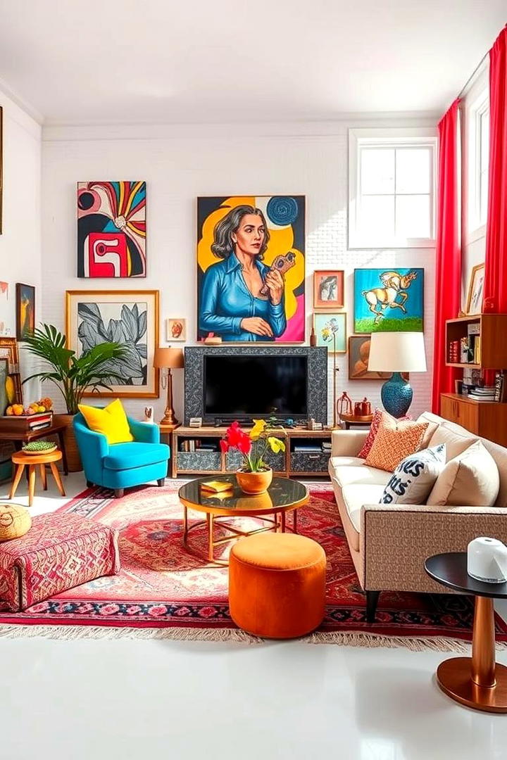 Artistic Palette Play - 30 Colorful Living Room Ideas