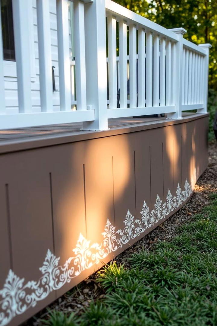 Artistic Stenciled Designs - 30 Deck Skirting Ideas