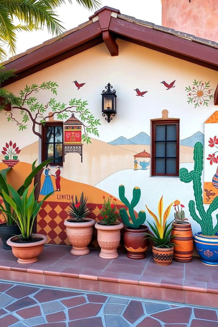 Artistic Wall Murals - 30 spanish bungalow exterior ideas