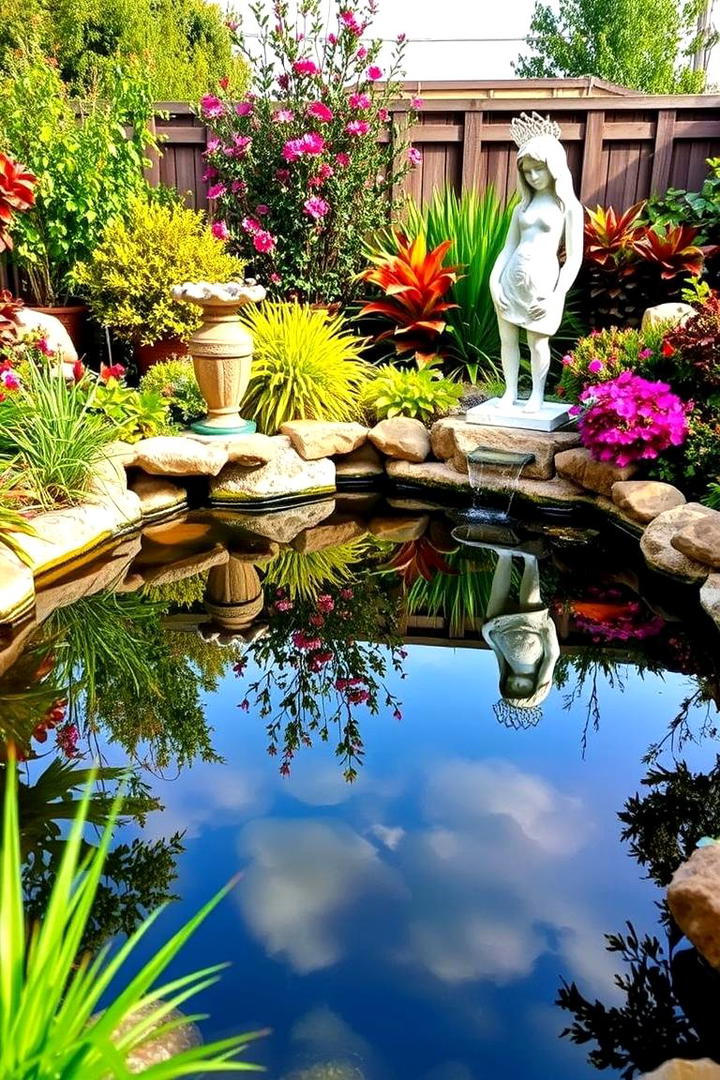 Artistic Water Mirror - 30 Backyard Pond Ideas