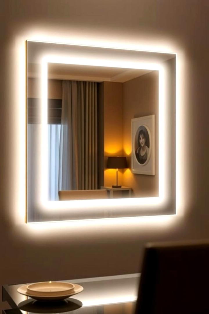 Backlit Illumination - 30 Dining Room Mirror Ideas