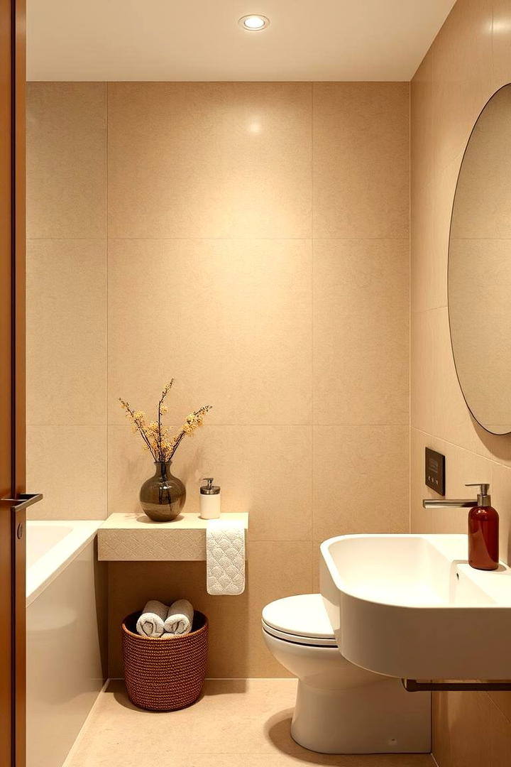 Balanced Aesthetic Finish - 30 Beige Bathroom Ideas