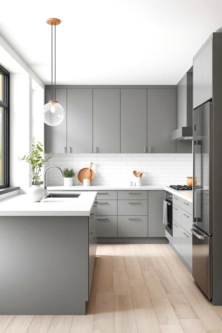 Balanced Minimalist Charm - 30 Grey and White Kitchen Designs