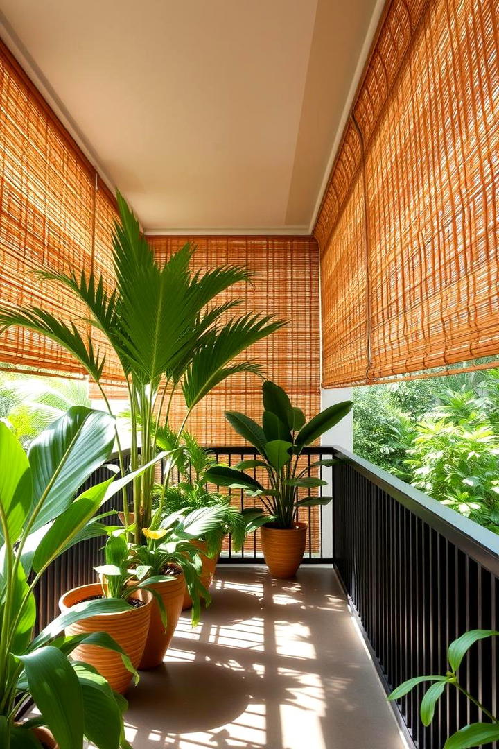 Bamboo Shade Panels - 30 Balcony Privacy Ideas