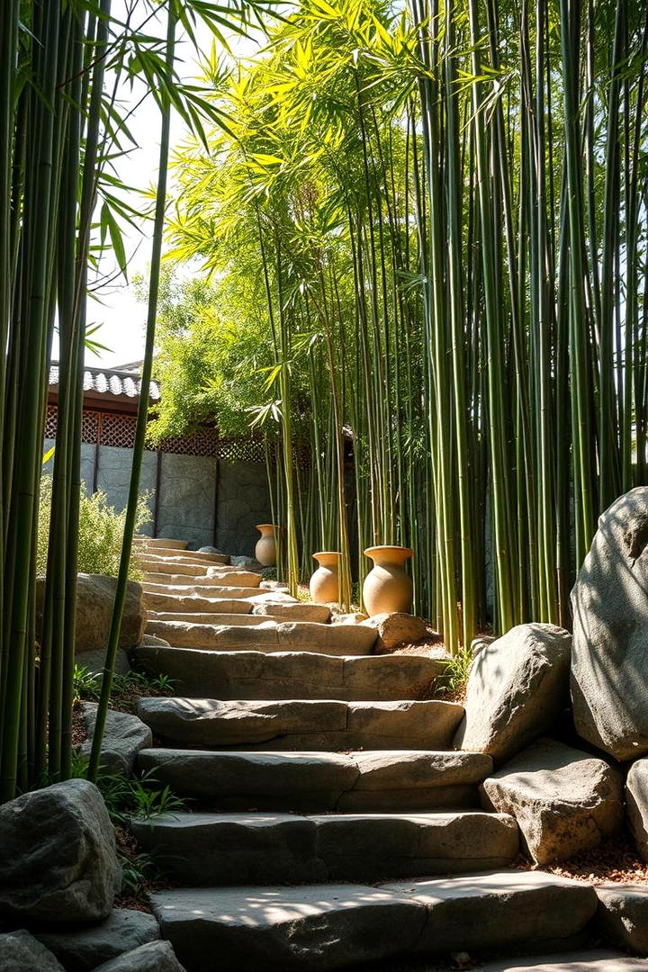 Bamboo and Stone Blend - 30 Japanese Garden Ideas