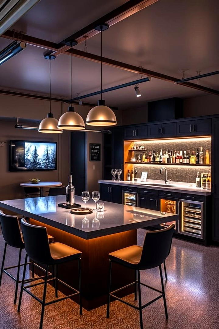 Bar and Entertainment Lounge - 30 Garage Makeover Ideas