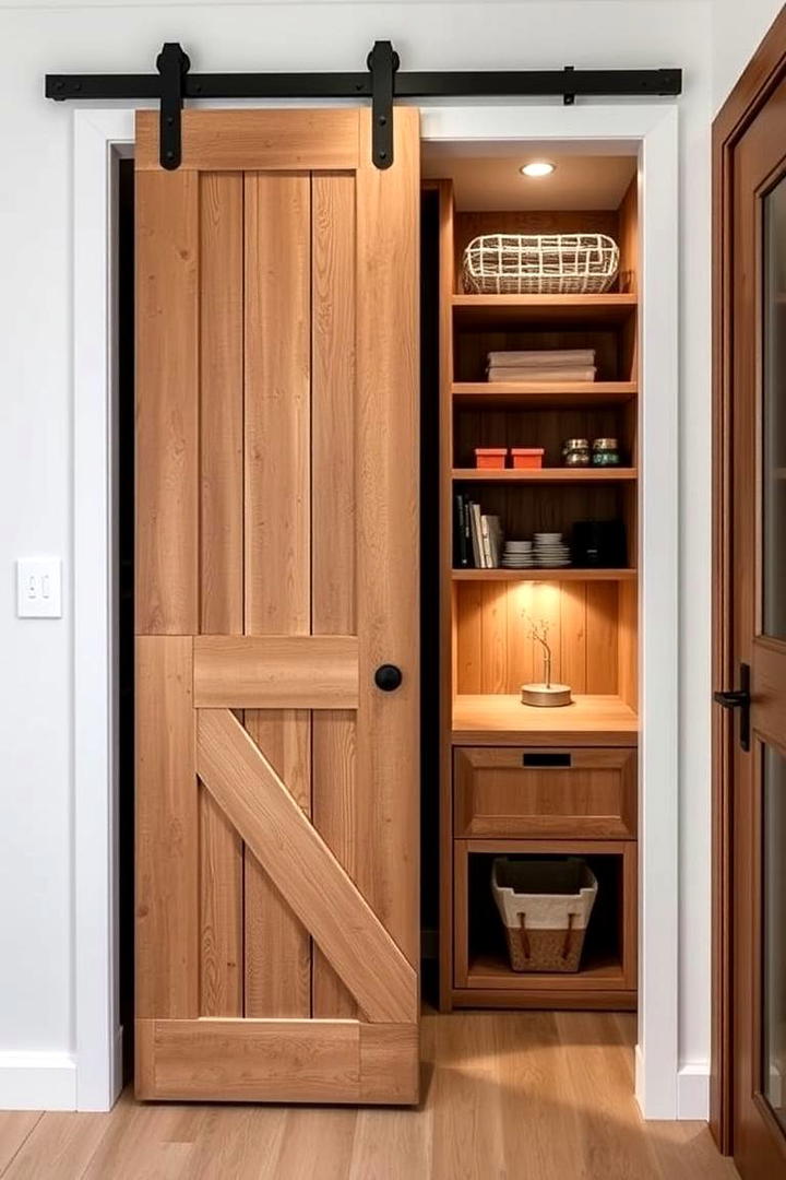 Barn Door with Storage Solutions - 30 Barn Door Ideas