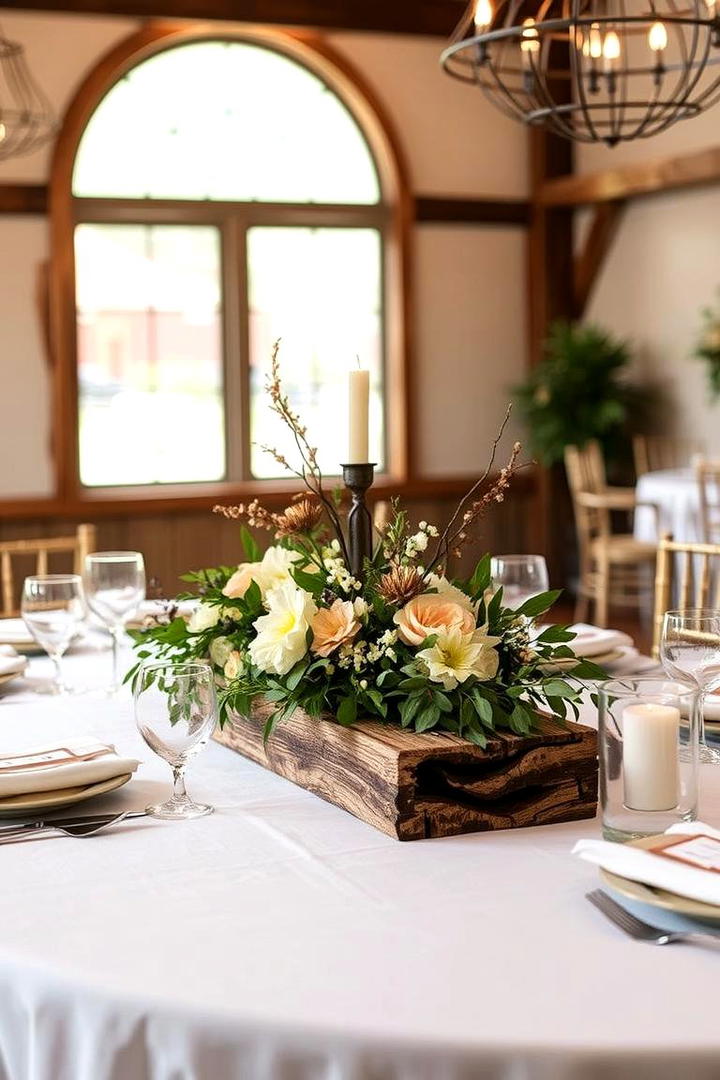 Barn Wood and Iron Fusion - 30 non-floral wedding centerpiece ideas