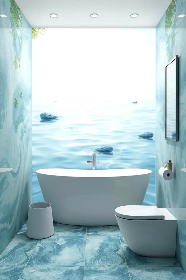 Bathroom Oasis Mural - 30 Interactive Murals