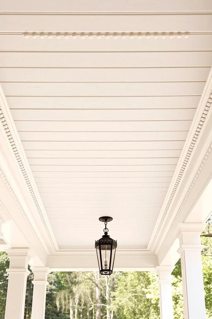 Beaded Trim Accents - 30 Porch Ceiling Ideas